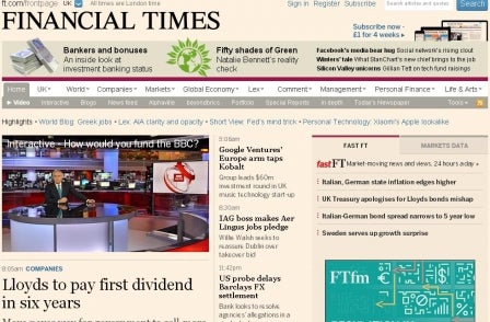 Financial Times reports 21 per cent boost in digital subscribers to 504,000 (70 per cent of total)